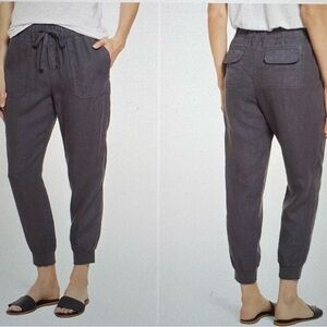 Nordstrom Caslon Charcoal  Linen Jogger Pants  Size M